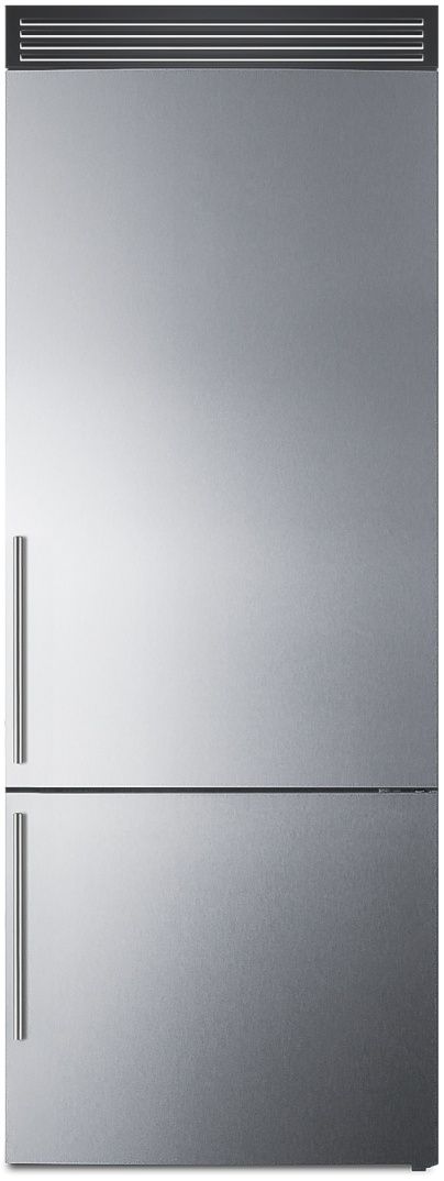 Summit® 28 in. 14.6 Cu. Ft. Stainless Steel Counter Depth Bottom Freezer Refrigerator-0