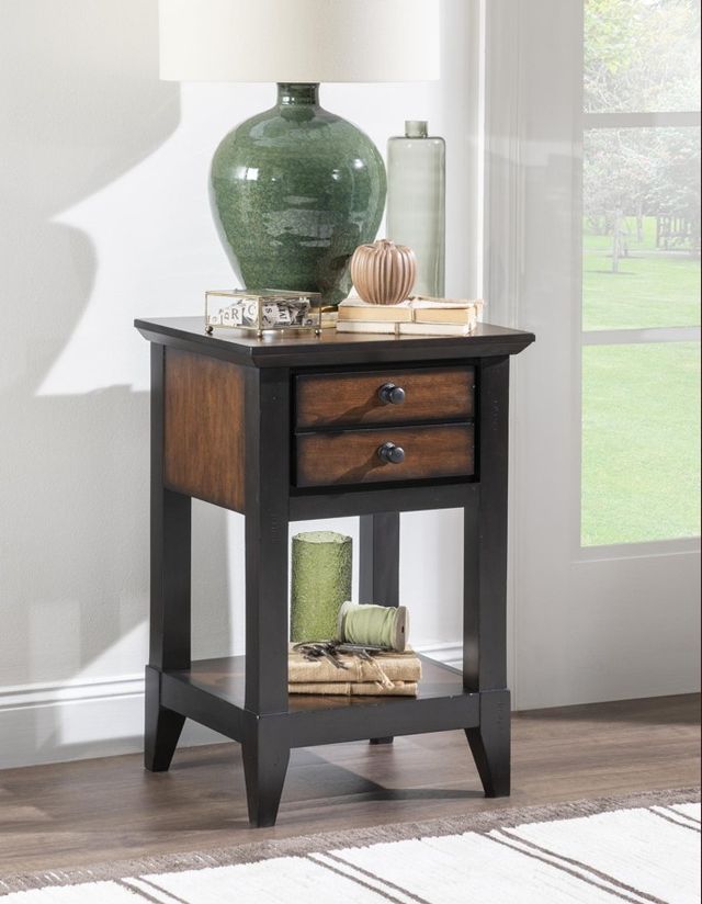 Legacy Classic Fenmore Dark Mocha/Distressed Cherry Open Nightstand-2