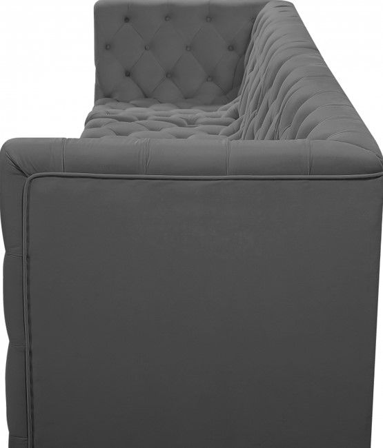 Meridian Furniture Tuft Grey Velvet 128" Modular Sofa-2
