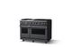 Viking® 5 Series 48" Cast Black Pro Style Gas (NG) Range with Polished Chrome Trim-2