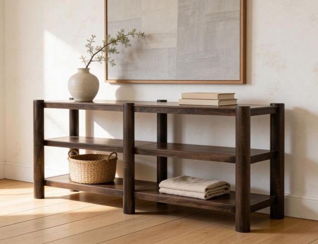 International Furniture Direct Liana Dark Brown Console Table-1