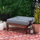 Linon Myrtle Grove Walnut Fabric/Wooden Outdoor Ottoman-1