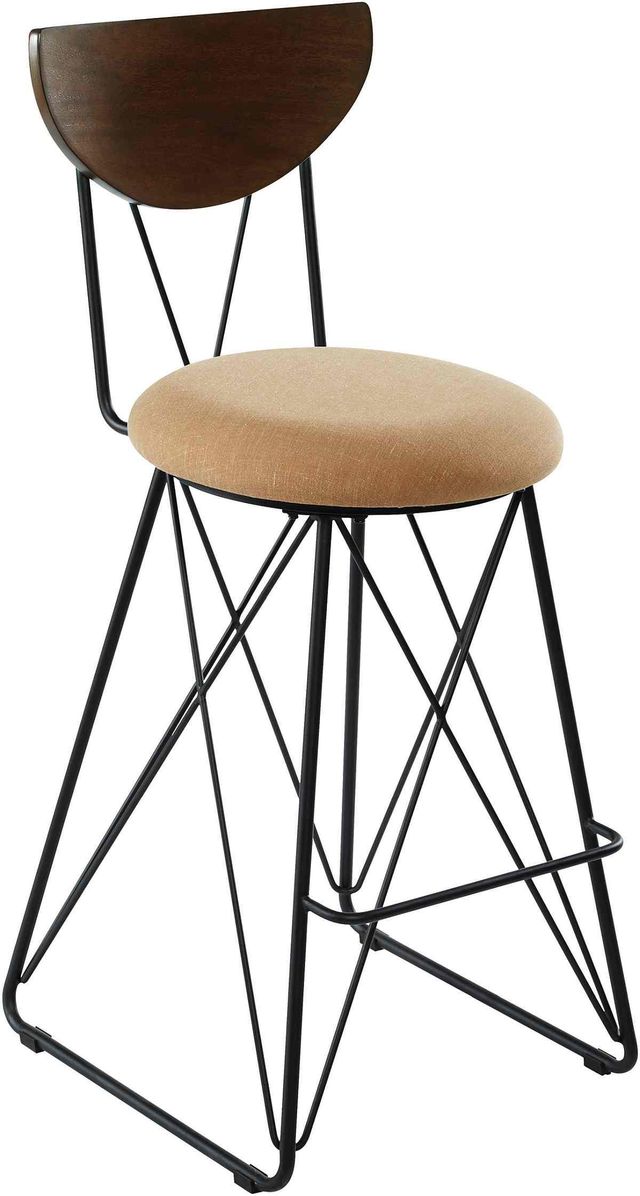 Coaster® Black And Gold Semicircle Back Bar Stool-0