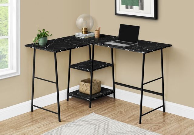 Monarch Specialties Inc. Black L-Shaped Desk-1