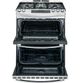 GE Profile™ 30" Slide In Gas Double Oven Range-Stainless Steel-1