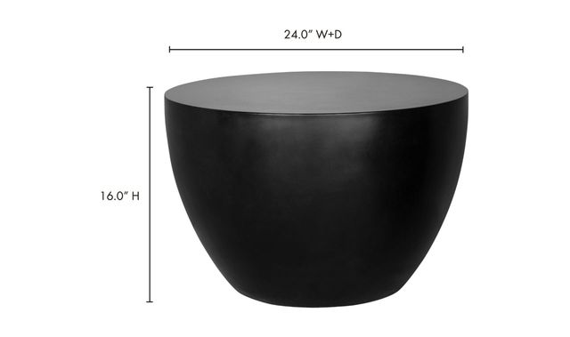 Moe's Home Collection Insitu Black Concrete Outdoor Side Table-2