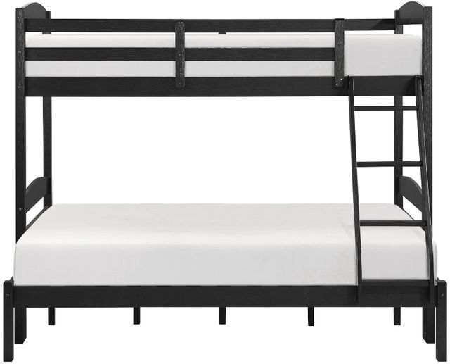 Homelegance® Lani Wire Brushed Black Twin over Full Youth Bunk Bed-2
