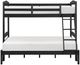 Homelegance® Lani Wire Brushed Black Twin over Full Youth Bunk Bed-2