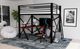 Elements International Talia Black Youth Full Loft Bunk Bed with Ladder-1