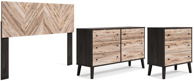 Signature Design by Ashley® Piperton 3-Piece Two-Tone Brown/Black Twin Panel Bed Set-0