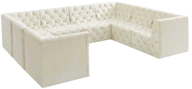 Meridian Furniture Tuft 8-Piece Cream U-Shape Sectional-0