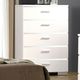 Furniture of America® Malte Chrome/White Chest-1
