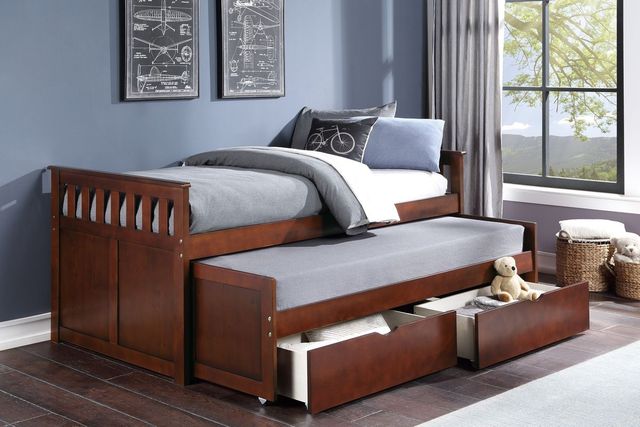Homelegance® Rowe Dark Cherry Youth Twin/Twin Storage Bed-1