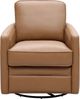 Leather Italia™ Georgetowne Turner Carmel Saddle Swivel Glider Chair-0