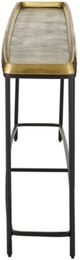 Currey & Company Tanay Antique Brass Console Table with Graphite Black Iron Framework-2