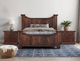International Furniture Direct Madeira Brown Eastern King Panel Bed-1