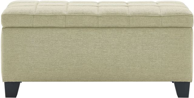 Worldwide Homefurnishings Inc. Lila Beige Rectangular Storage Ottoman Bench -2