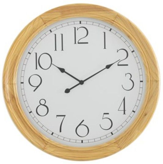 YHD Beige/White Timberland Wall Clock-0