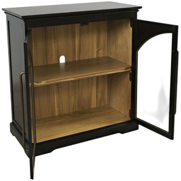 Jofran Inc. Archdale Black 2-Door Gothic Arch Accent Cabinet-3