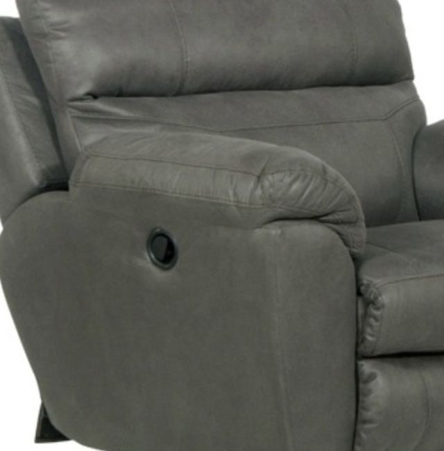 American Wholesale Furniture Atlas Charcoal Wall Hugger Manual Recliner-1