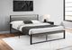Grand lit plateforme en métal de Monarch Specialties Inc. - Gris/Noir-2