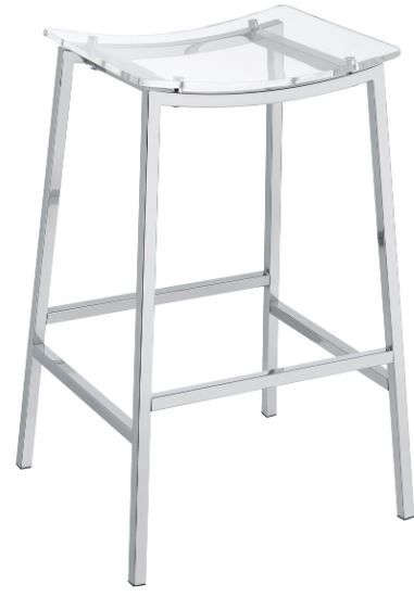 Steve Silver Co. Zena Chrome 30" Backless Bar Stool-0