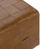 Classic Home Aristo Autumn Maple Leather Square Ottoman-5