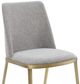 VIG Furniture Modrest Brent 2-Piece Brass/Light Gray Dining Chair Set-3