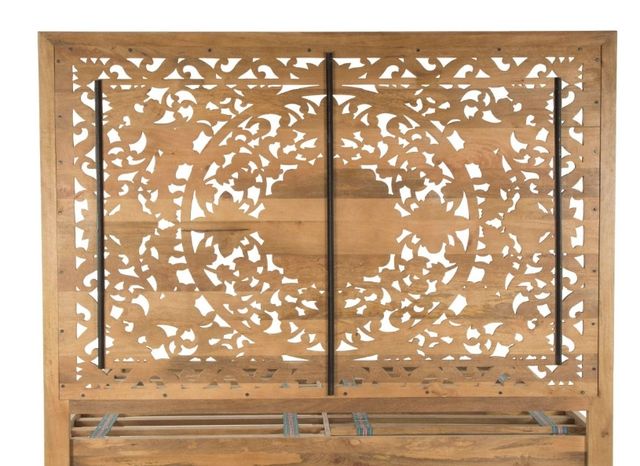 Home Trends & Design Taj Whitewash Queen Panel Bed-2