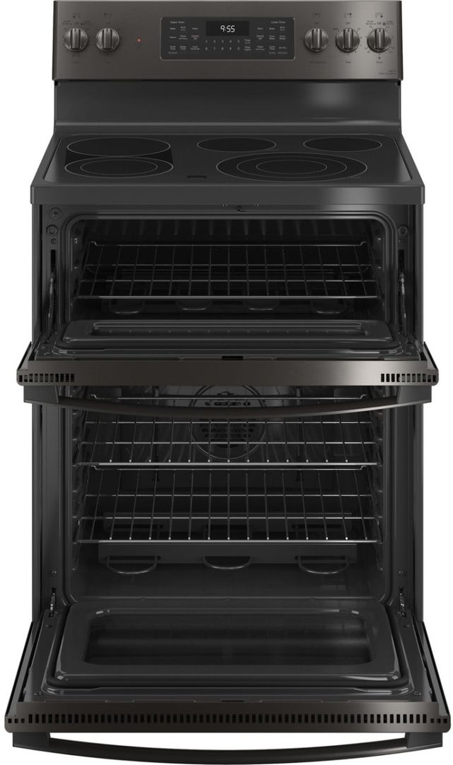 GE Profile™ 30" Fingerprint Resistant Black Stainless Steel Smart Freestanding Electric Range-1