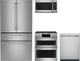Café™ 4 Piece Stainless Steel Dual Fuel Kitchen Package-0