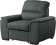 Mazin Furniture Andes Gray Chair With Pull Out Ottoman-1