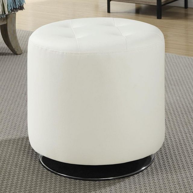 Coaster® Round Upholstered Ottoman-1