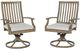 Signature Design by Ashley® Rainier Ranch 2-Piece Beige/Brown Aluminum/Nuvella Outdoor Swivel Chair-0