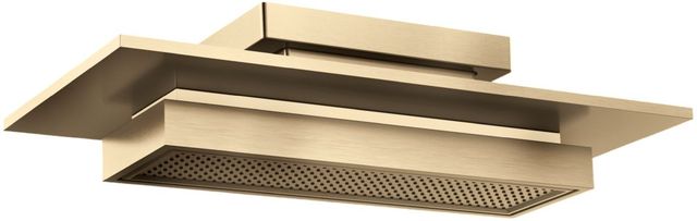 Brizo Frank Lloyd Wright® Brilliance® Luxe Gold® 21” Single-Function Raincan Shower Head with Integrated Lighting-0