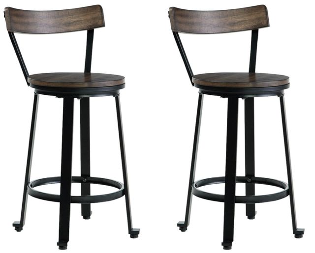 Signature Design by Ashley® Melenski 2-Piece Black/Grayish Brown Bar Stool Set-0