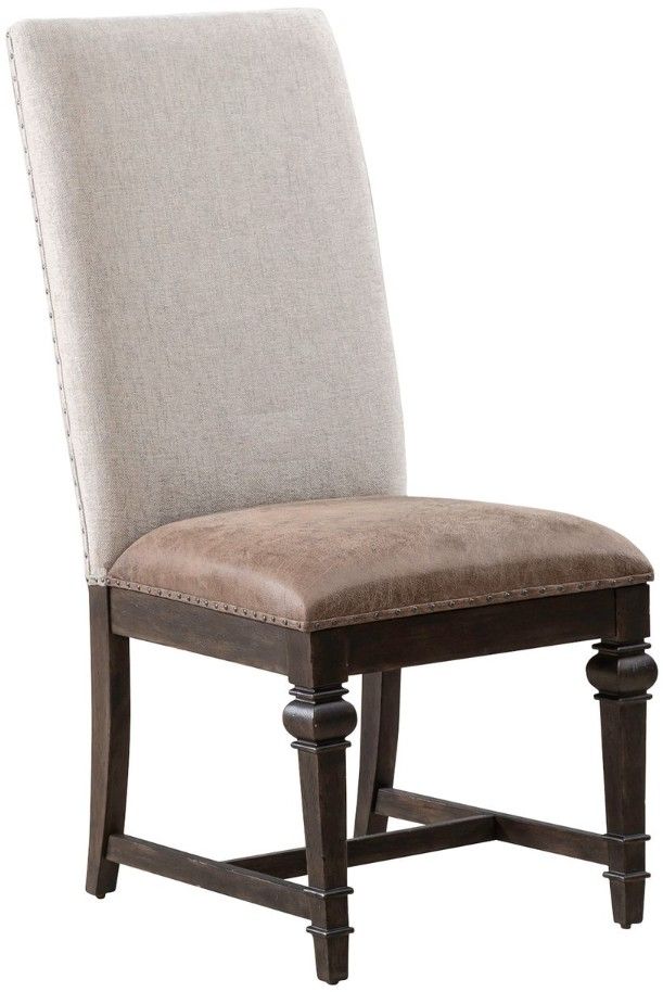 Liberty Furniture Paradise Valley Flax Tweed/Saddle Brown/Tobacco Upholstered Side Chair-0