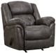 HomeStretch Frontier Charcoal Manual Rocker Recliner-129-91-14-0