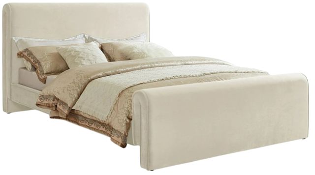 Meridian Furniture Sloan Cream Full Upholstered Panel Bed-0