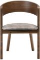 Armen Living Jackie 2-Piece Brown Dining Arm Chair Set-3