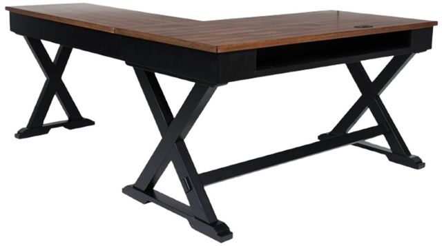 Signature Design by Ashley® Wildenauer Black/Brown Home Office Desk-3