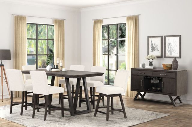 New Classic® Home Furnishings High Line White Swivel Counter Stool-1
