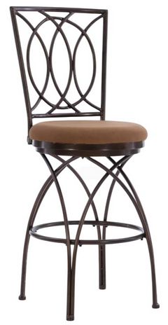 Powell® Big & Tall Bronze/Brown Bar Stool