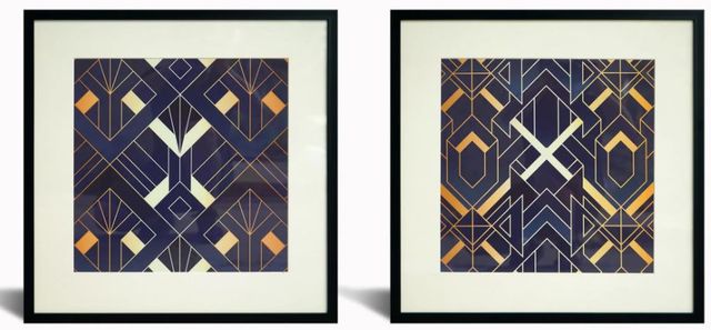 Classy Art 2-Piece Style 17 Hand Painted Textured Canvas in Frame Wall Art Set-1