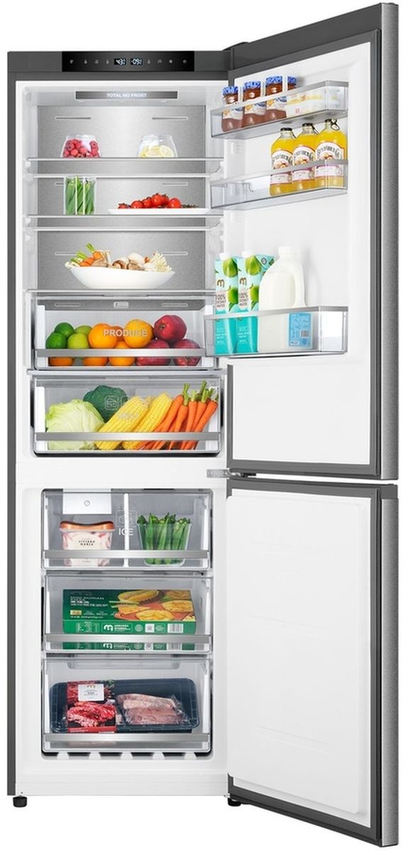 Verona® 24" 11.4 Cu. Ft. Stainless Steel Counter Depth Bottom Freezer Refrigerator-2