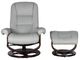 BarcaLounger® Jacque Roman-Light-Gray Manual Recliner and Ottoman Set-4