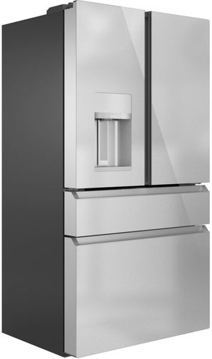 Café™ 36 in.  22.3 Cu. Ft. Platinum Glass Counter Depth French Door Refrigerator