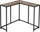 Monarch Specialties Inc. 36"L Taupe Corner Console with Black Metal Frame-0