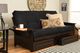 Kodiak Furniture Phoenix Suede Black/Espresso Full Storage Futon with Mattress-1