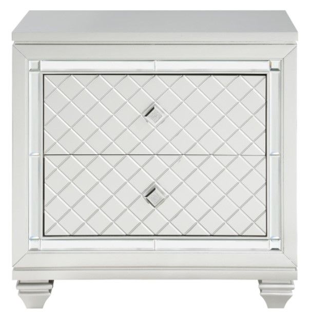 Mazin Furniture Leesa Silver Nighstand-1